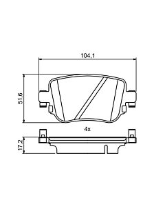 BOSCH 0986494797 KIT PASTIGLIE FRENO, FRENO A DISCO