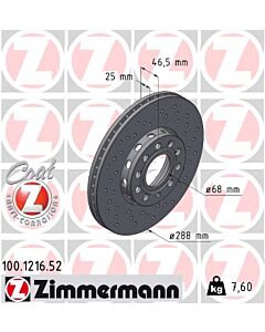 ZIMMERMANN 100121652 DISCO FRENO