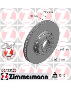 ZIMMERMANN 100123120 DISCO FRENO
