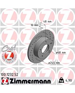 ZIMMERMANN 100123252 DISCO FRENO