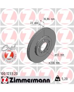 ZIMMERMANN 100123320 DISCO FRENO