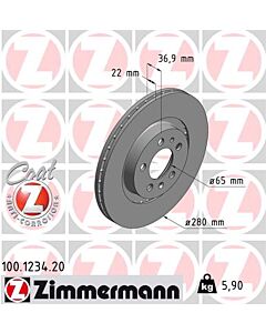 ZIMMERMANN 100123420 DISCO FRENO