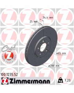 ZIMMERMANN 100123552 DISCO FRENO