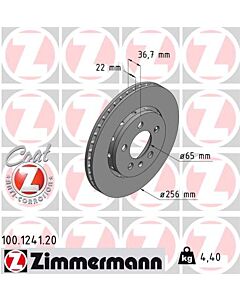 ZIMMERMANN 100124120 DISCO FRENO