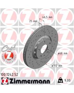 ZIMMERMANN 100124252 DISCO FRENO