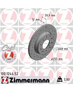 ZIMMERMANN 100124452 DISCO FRENO