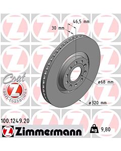 ZIMMERMANN 100124920 DISCO FRENO