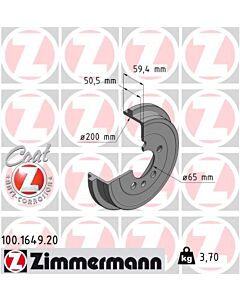 ZIMMERMANN 100164920 TAMBURO FRENO