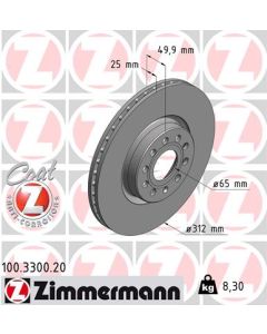 ZIMMERMANN 100330020 DISCO FRENO