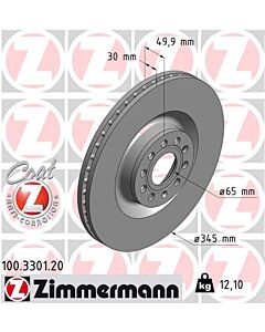 ZIMMERMANN 100330120 DISCO FRENO