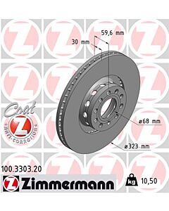 ZIMMERMANN 100330320 DISCO FRENO