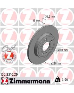 ZIMMERMANN 100331020 DISCO FRENO