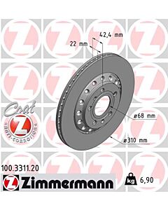 ZIMMERMANN 100331120 DISCO FRENO