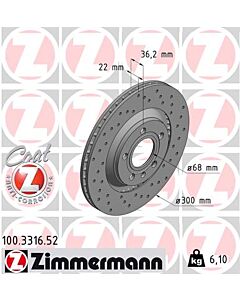ZIMMERMANN 100331652 DISCO FRENO