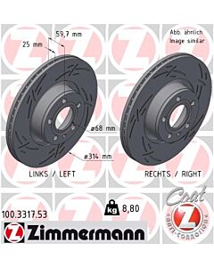 ZIMMERMANN 100331753 DISCO FRENO