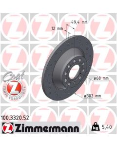ZIMMERMANN 100332052 DISCO FRENO