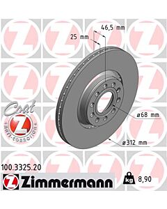 ZIMMERMANN 100332520 DISCO FRENO