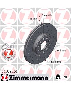 ZIMMERMANN 100332552 DISCO FRENO
