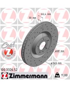 ZIMMERMANN 100332652 DISCO FRENO