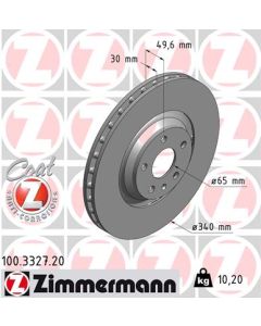 ZIMMERMANN 100332720 DISCO FRENO