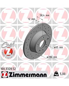 ZIMMERMANN 100332852 DISCO FRENO
