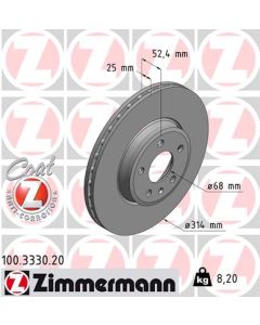 ZIMMERMANN 100333020 DISCO FRENO