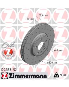 ZIMMERMANN 100333152 DISCO FRENO