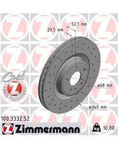 ZIMMERMANN 100333252 DISCO FRENO