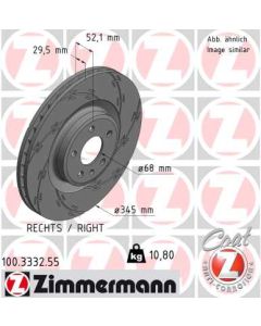ZIMMERMANN 100333255 DISCO FRENO