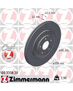 ZIMMERMANN 100333820 DISCO FRENO
