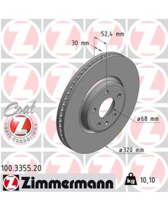 ZIMMERMANN 100335520 DISCO FRENO