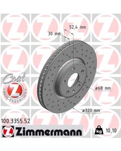 ZIMMERMANN 100335552 DISCO FRENO