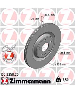 ZIMMERMANN 100335820 DISCO FRENO