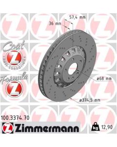 ZIMMERMANN 100337470 DISCO FRENO