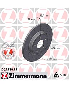 ZIMMERMANN 100337952 DISCO FRENO