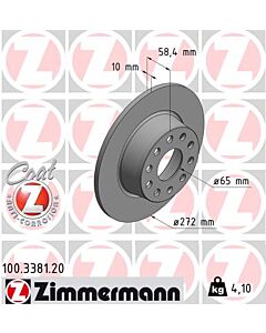 ZIMMERMANN 100338120 DISCO FRENO