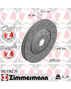 ZIMMERMANN 100338270 DISCO FRENO