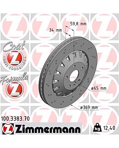ZIMMERMANN 100338370 DISCO FRENO