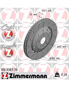 ZIMMERMANN 100338770 DISCO FRENO