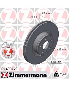 ZIMMERMANN 100470020 DISCO FRENO