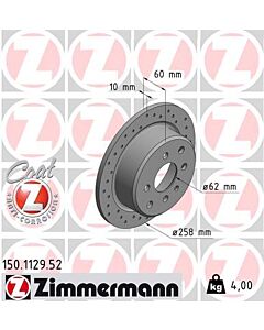 ZIMMERMANN 150112952 DISCO FRENO