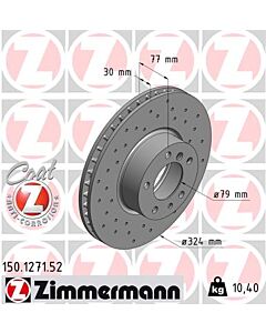 ZIMMERMANN 150127152 DISCO FRENO