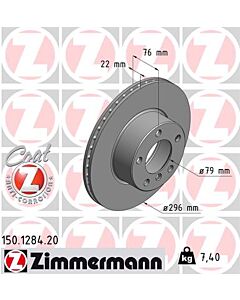 ZIMMERMANN 150128420 DISCO FRENO