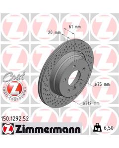 ZIMMERMANN 150129252 DISCO FRENO