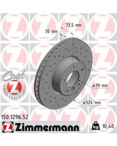 ZIMMERMANN 150129652 DISCO FRENO