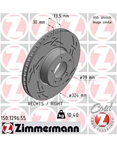 ZIMMERMANN 150129655 DISCO FRENO