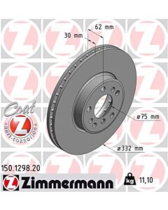 ZIMMERMANN 150129820 DISCO FRENO