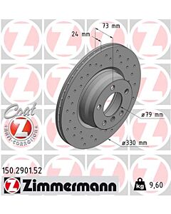 ZIMMERMANN 150290152 DISCO FRENO
