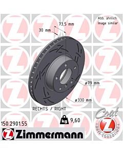 ZIMMERMANN 150290155 DISCO FRENO