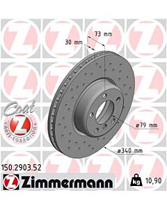 ZIMMERMANN 150290352 DISCO FRENO
